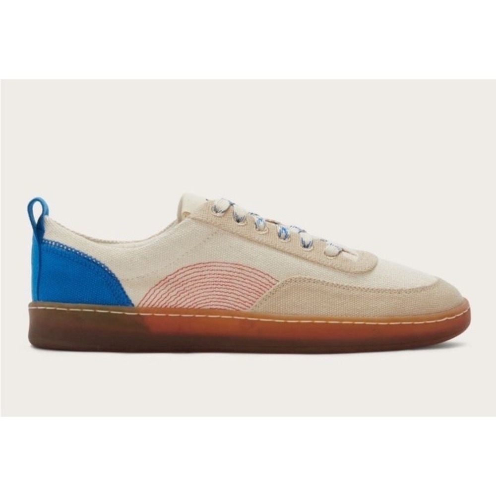 Everlane Tread Bare Sneakers‎ Unisex Canvas USA Lapis Blue Red Mens 10 Womens 12
